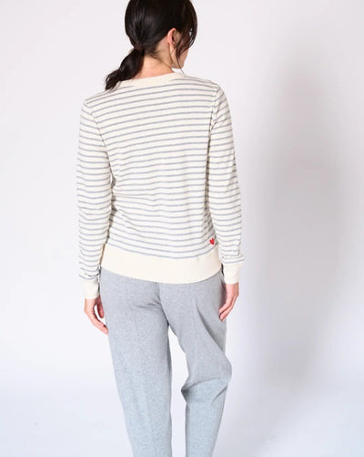 GENEVIEVE STRIPE CREW TOP