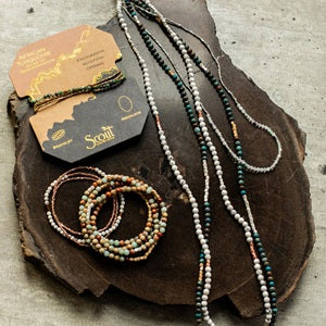 AQUA MARINE STONE WRAP  - Stone of Peace