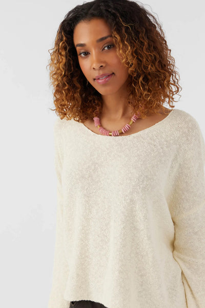 PEARSON SWEATER - winter white or canyon rose