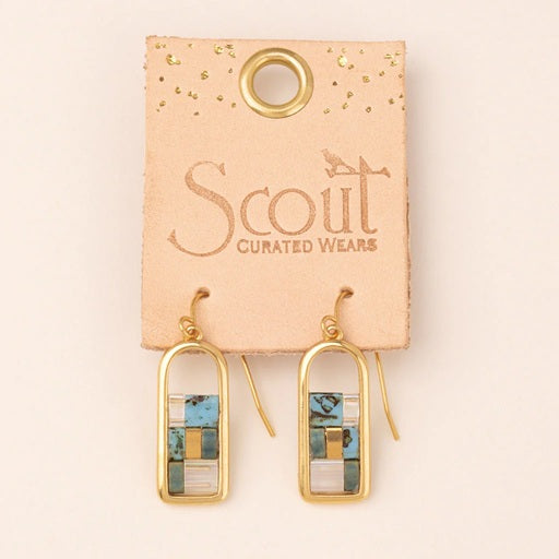 GOOD KARMA MIYUKI EARRINGS - Turquoise/Gold