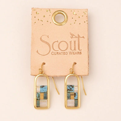 GOOD KARMA MIYUKI EARRINGS - Turquoise/Gold