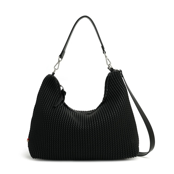 THE DEMI SHOULDER/ CROSSBODY BAG - black