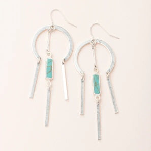 DREAM STONE EARRINGS - turquoise / silver