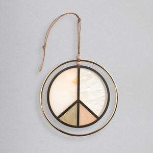 PEACE SIGN STAINED GLASS LIGHT CATCHER