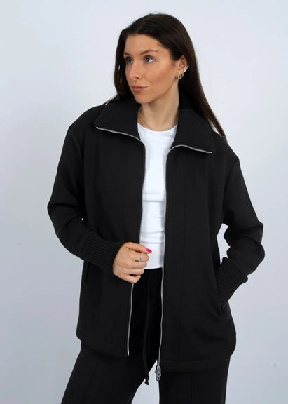 JIANA ZIP UP - black or prune