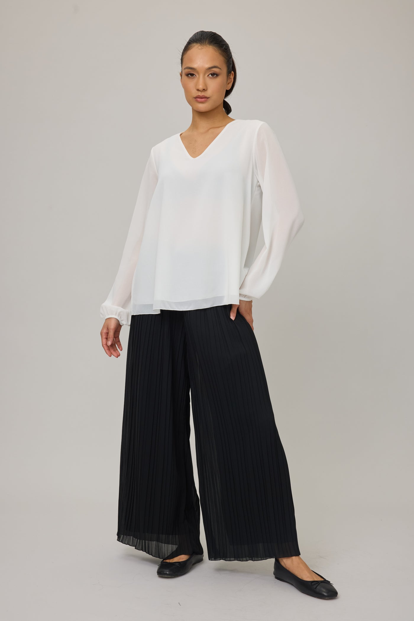 Georgette V-Neck Blouse