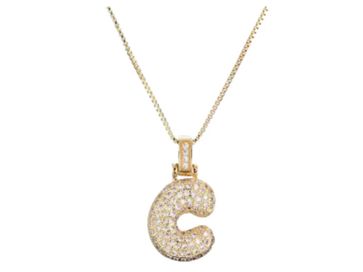 MIKA PAVE BUBBLE LETTER CHARMS