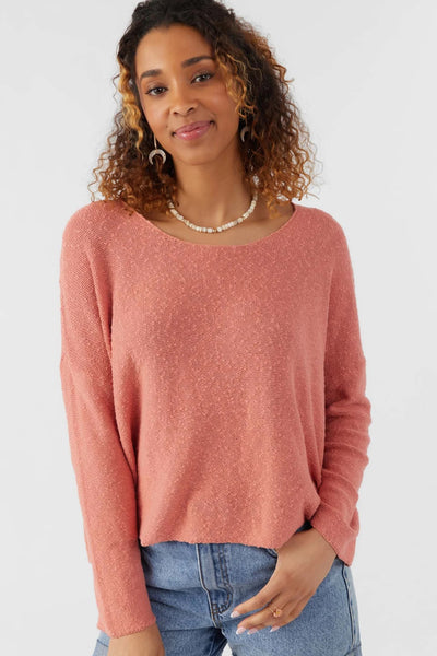 PEARSON SWEATER - winter white or canyon rose