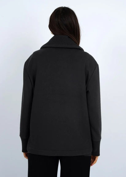 JIANA ZIP UP - black or prune