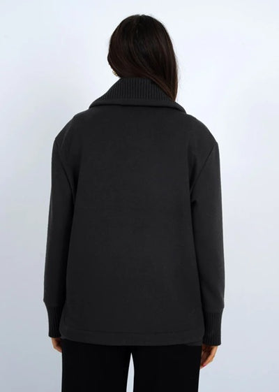 JIANA ZIP UP - black or prune