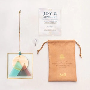 SUNSET MOUNTAIN STAINED GLASS LIGHT CATCHER