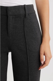 GEMMA CIGARETTE PANT - heathered charcoal 27"