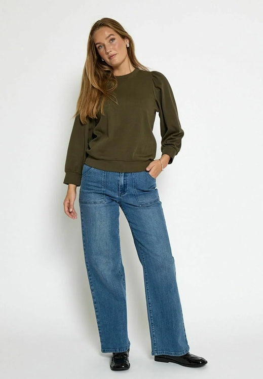 FIOLA PULL SLEEVE TOP - dream cloud or grape leaf