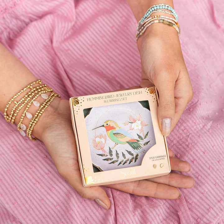 HUMMINGBIRD JEWELRY DISH GIFT SET