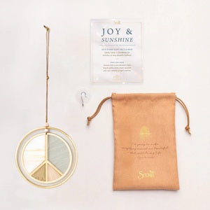 PEACE SIGN STAINED GLASS LIGHT CATCHER