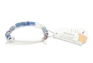 STRONG HIDDEN MESSAGE BRACELET - Opalite/Silver