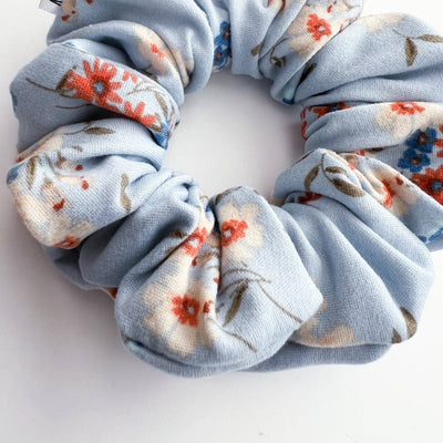 BONNIE FLORAL SCRUNCHIE- blue, green or navy