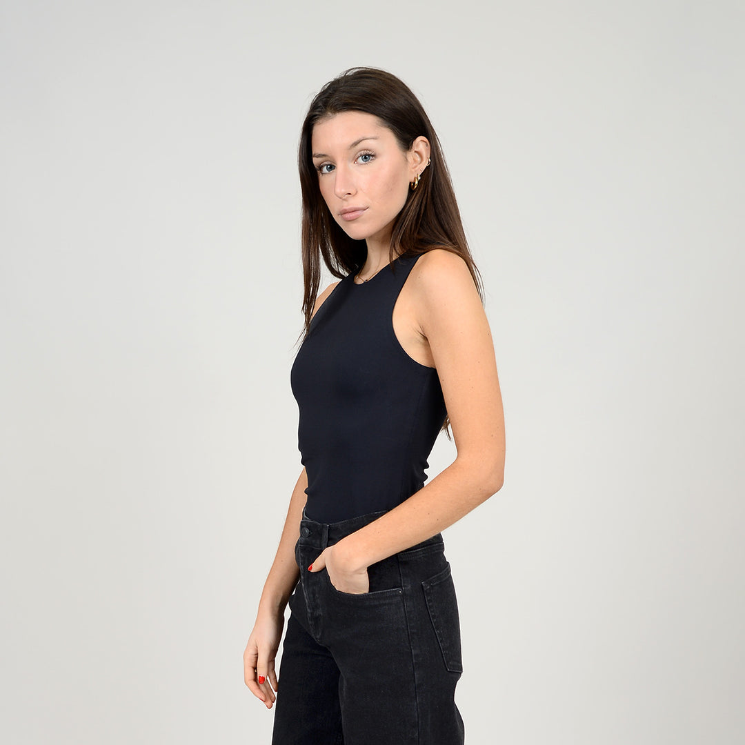 MARIA CONTOUR TANK - black, white or champagne