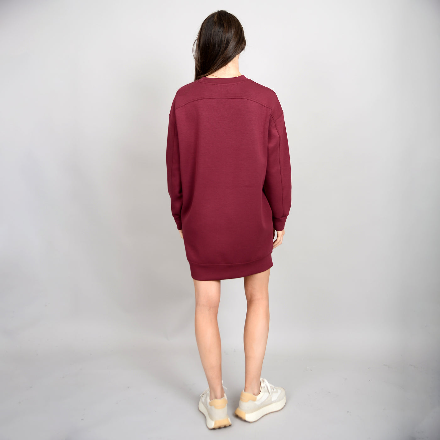 LUCIS SCUBA MINI DRESS - oxblood red or black