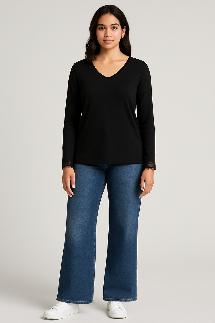 KARINA LONG SLEEVE- black or scarlet