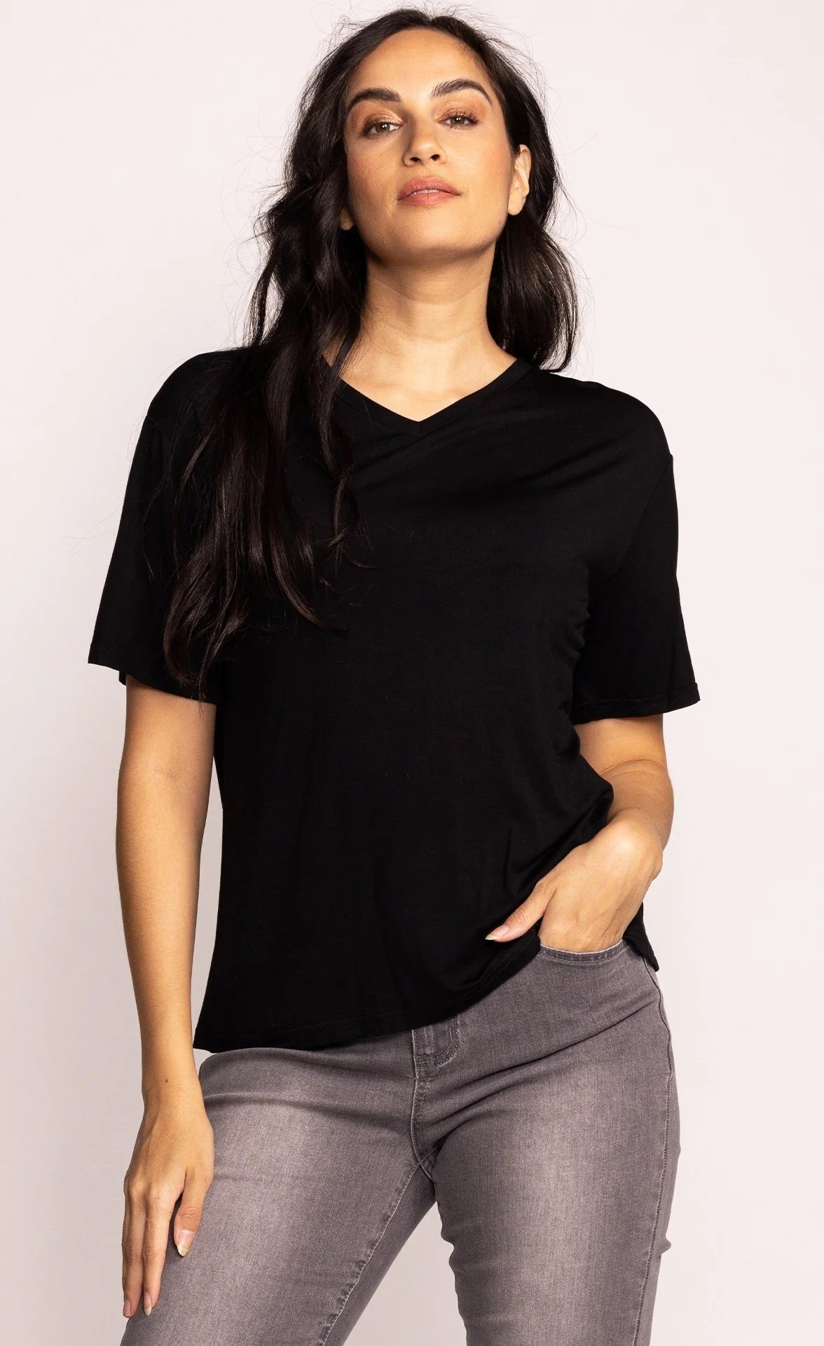 CAMILLA TEE - forest green, taupe, black or white