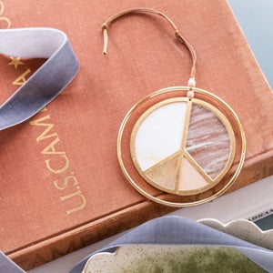 PEACE SIGN STAINED GLASS LIGHT CATCHER