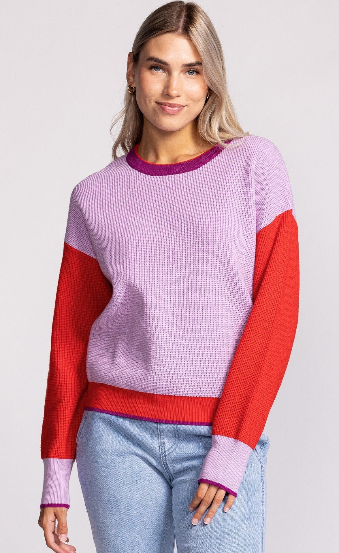 ANGELICA TOP - purple or grey mix