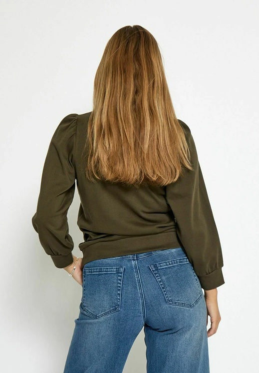 FIOLA PULL SLEEVE TOP - dream cloud or grape leaf