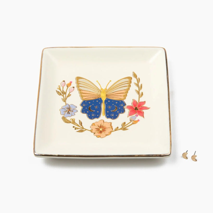 BUTTERFLY JEWELRY DISH GIFT SET