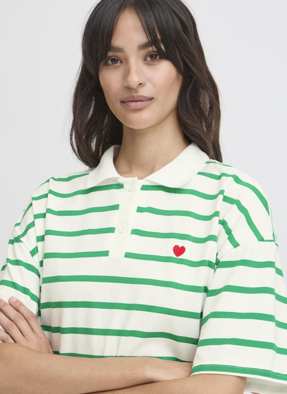 PRINTON POLOSHIRT - cotton candy or kelly green
