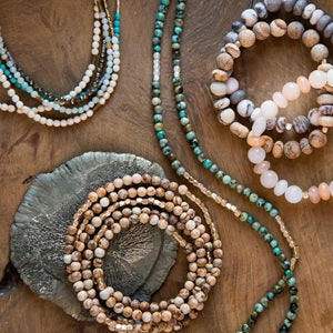 AQUA MARINE STONE WRAP  - Stone of Peace