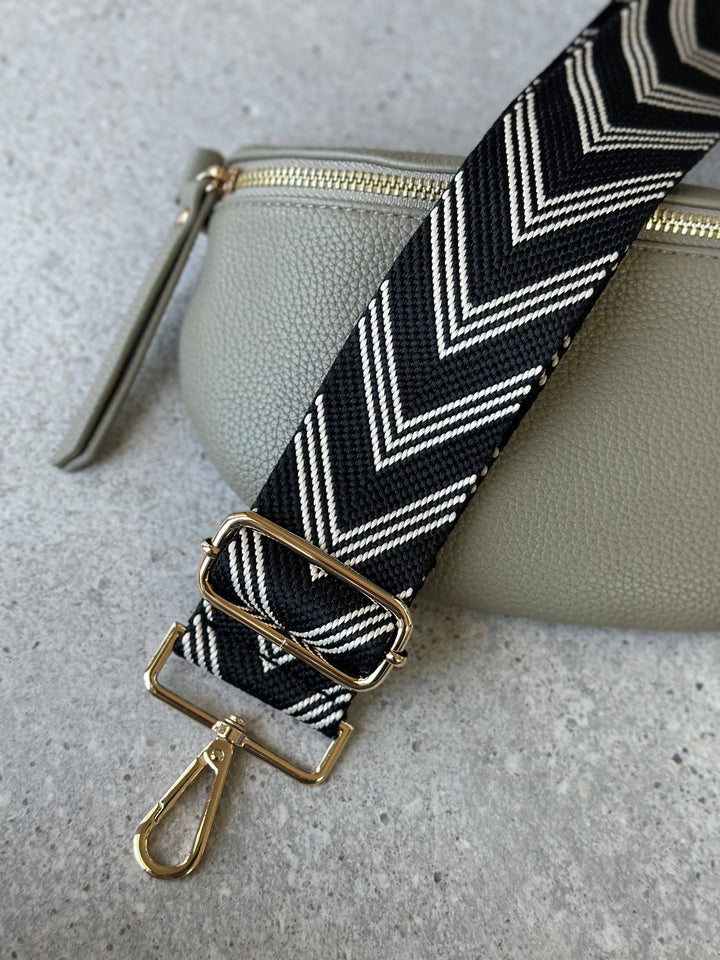 MILLY STRAP- black chevron