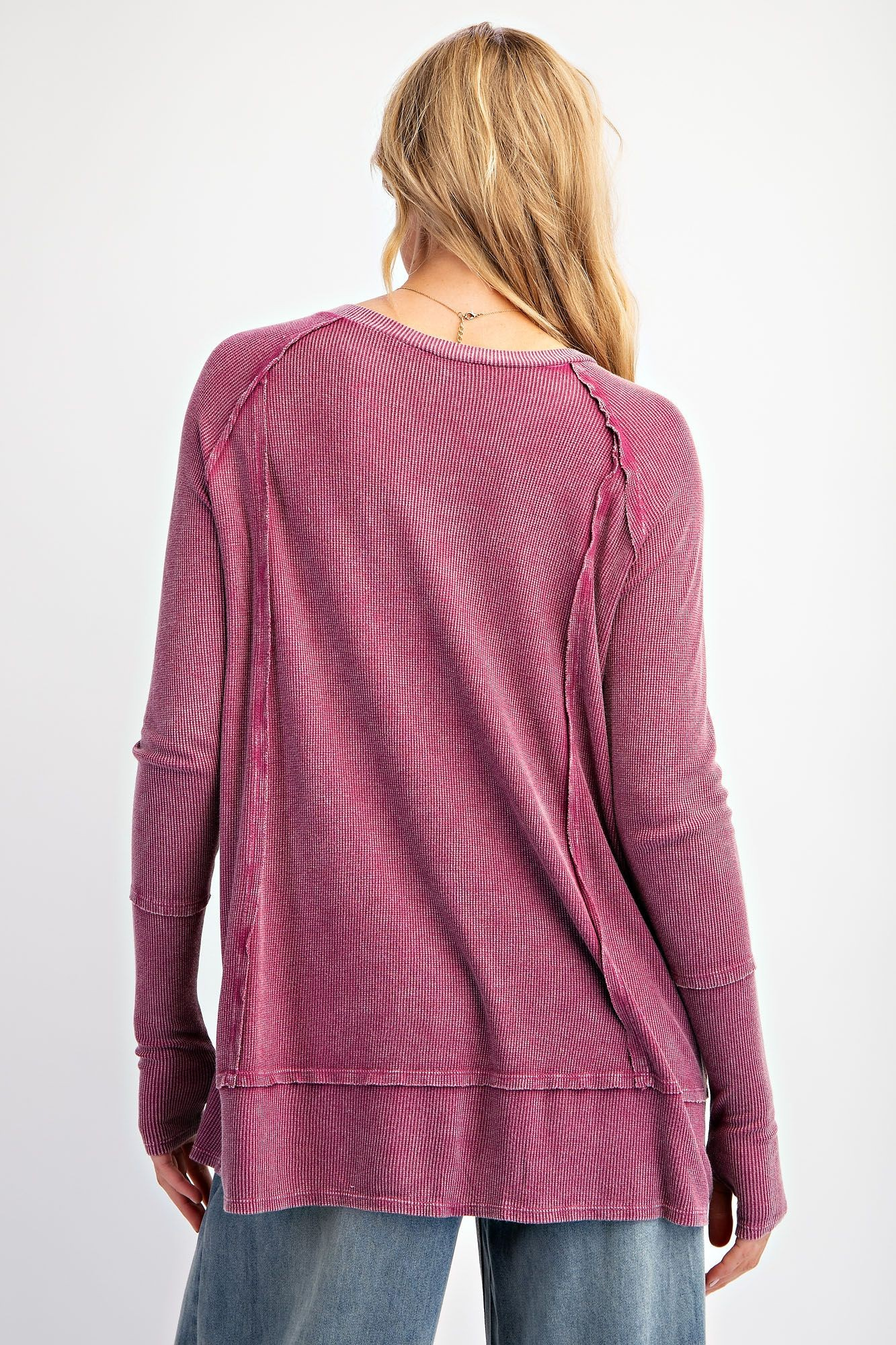 CYRA TOP - burgundy, navy or latte