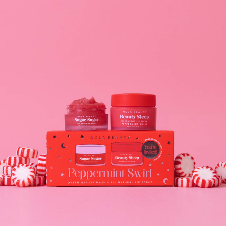 PEPPERMINT SWIRL LIP TREATMENT GIFT SET