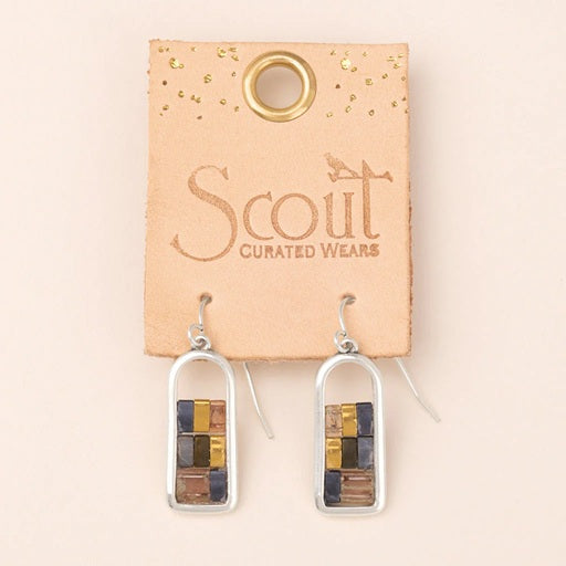 GOOD KARMA MIYUKI EARRINGS - Gunmetal / Silver