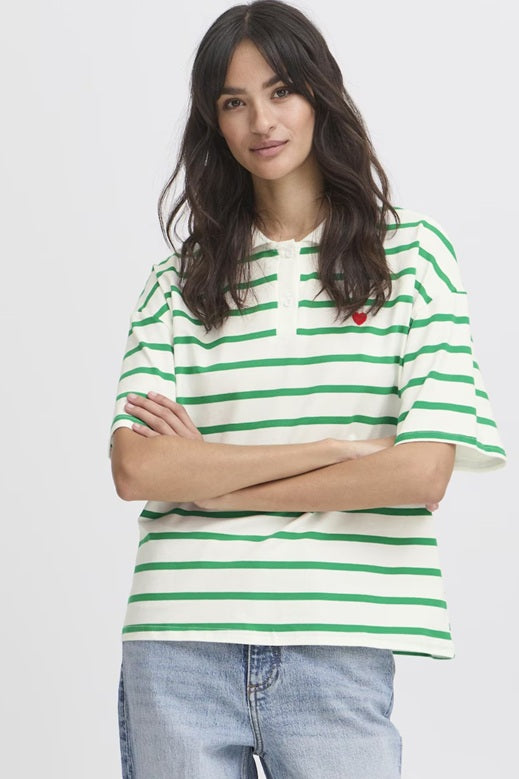 PRINTON POLOSHIRT - cotton candy or kelly green