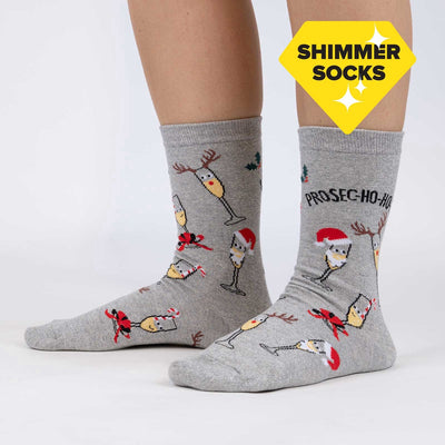"PROSE-HO-HO-HO!" SHIMMER CREW SOCKS