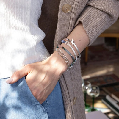 AMAZING HIDDEN MESSAGE BRACELET- Labradorite/Silver