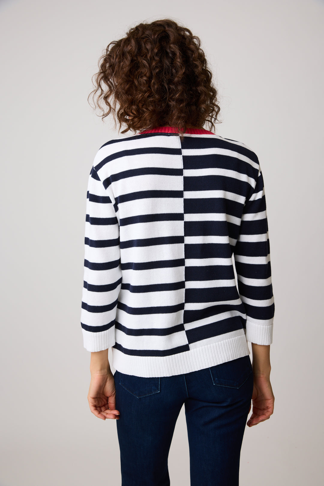 ADELINE STRIPE - navy or lemongrass