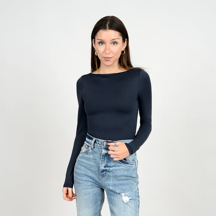 BRIDA LOW BACK SCOOP BODYSUIT - white or black