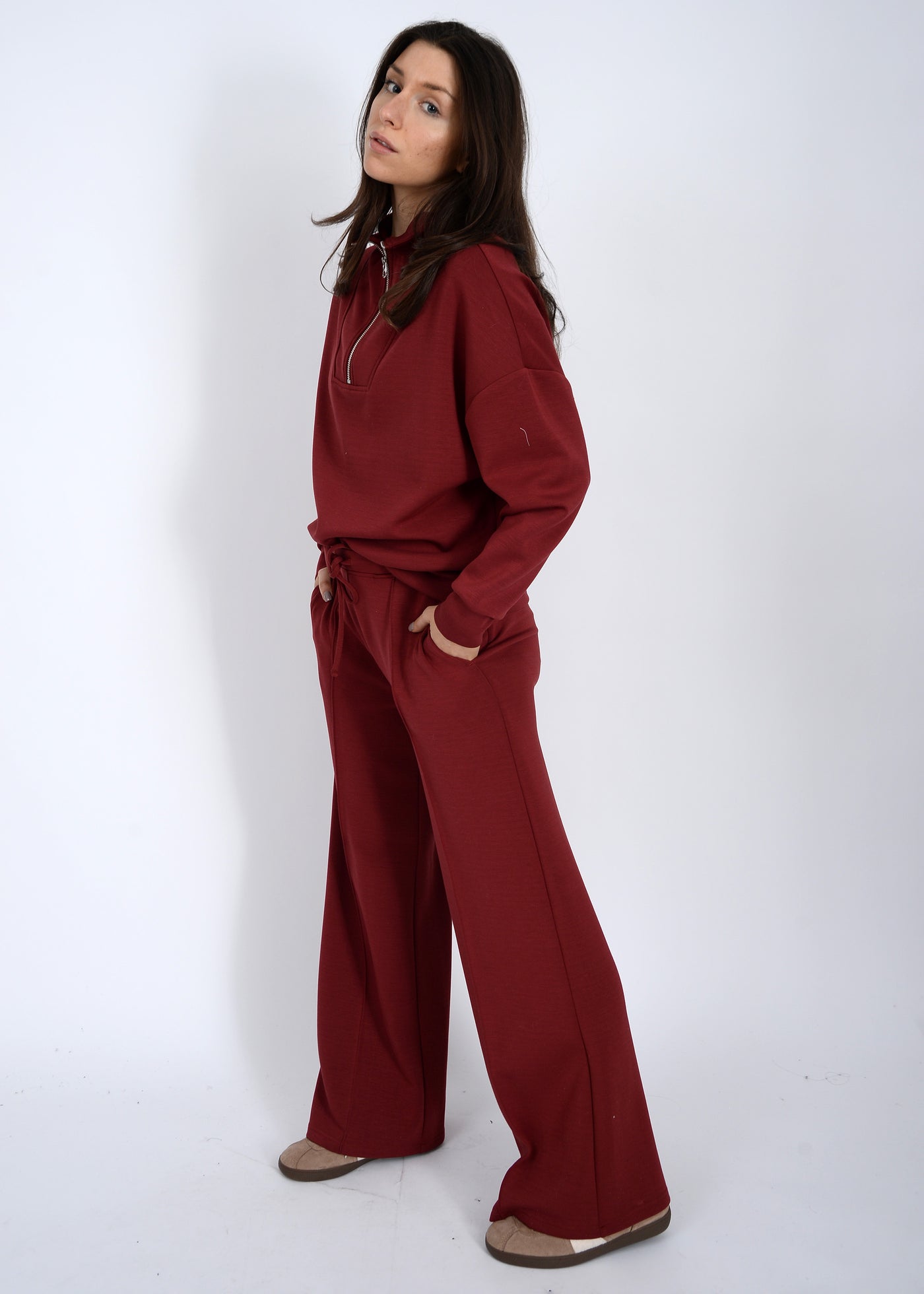 SEANNI SCUBA HALF ZIP TOP