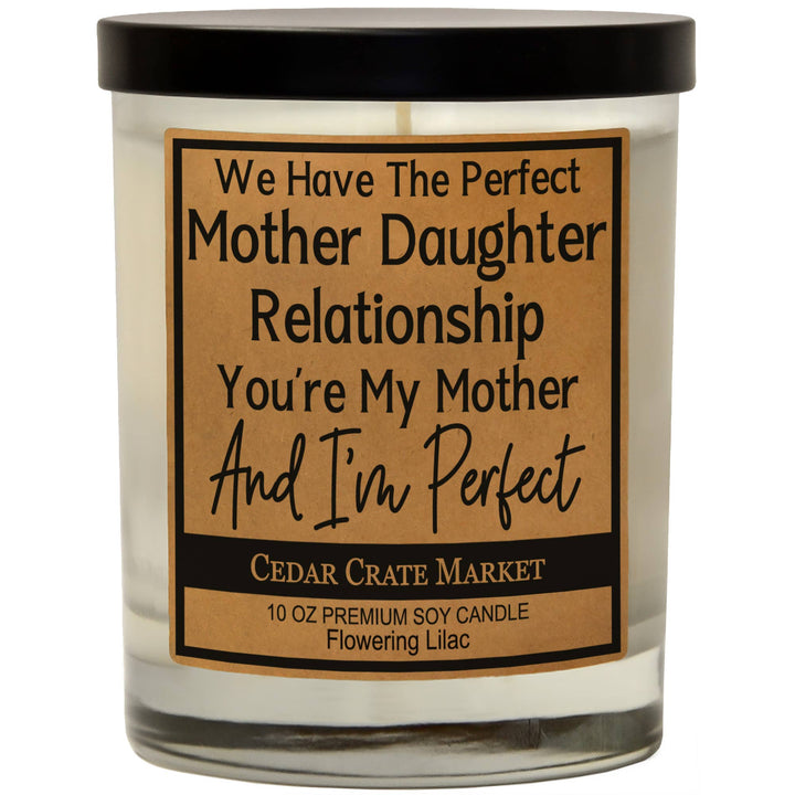 WE HAVE THE PERFECT MOTHER DAUGHTER RELATIONSHIP - 10oz candle