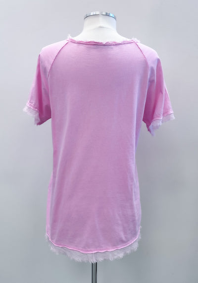 EZRI TEE - white or taffy pink