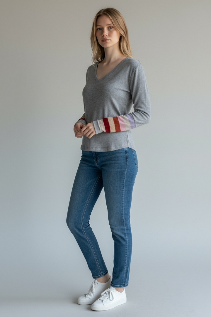 LUKA TOP- black, blue, grey mix or plum