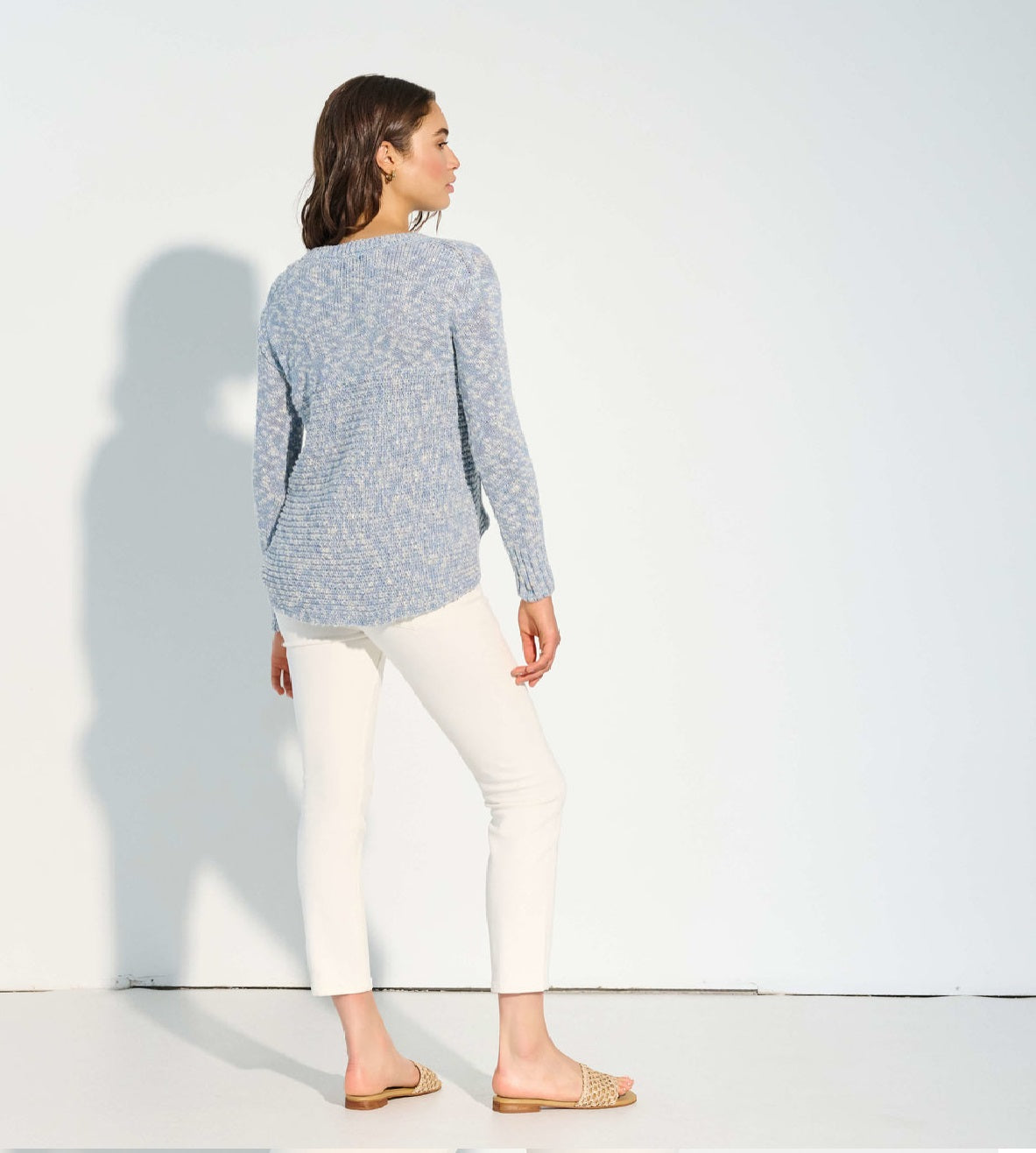 HARLOW SWEATER -white, sunny lime or vista blue