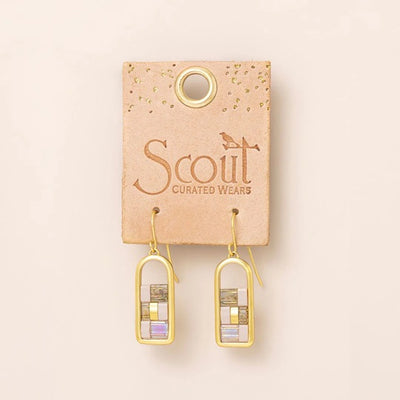 GOOD KARMA MIYUKI EARRINGS - Blush/Topaz/Gold