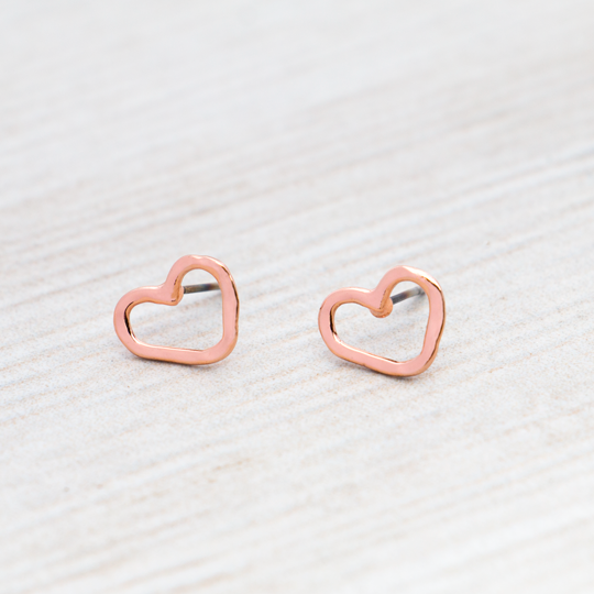 AMORE STUDS - gold, rose gold or silver