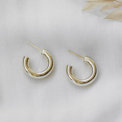 AMPLE HOOP EARRINGS - gold or silver