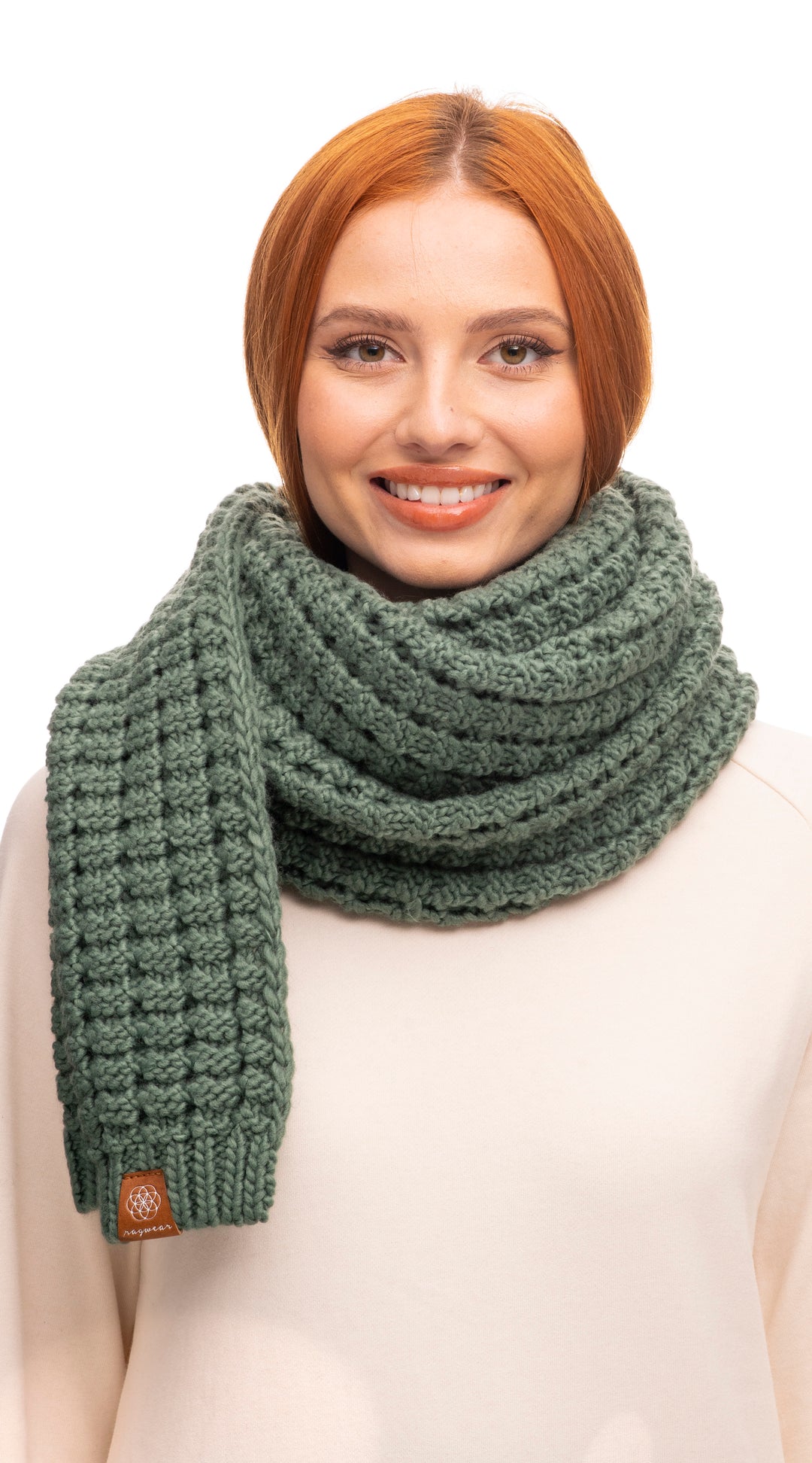 BRIGSY SCARF - beige, black, pine green or terracotta