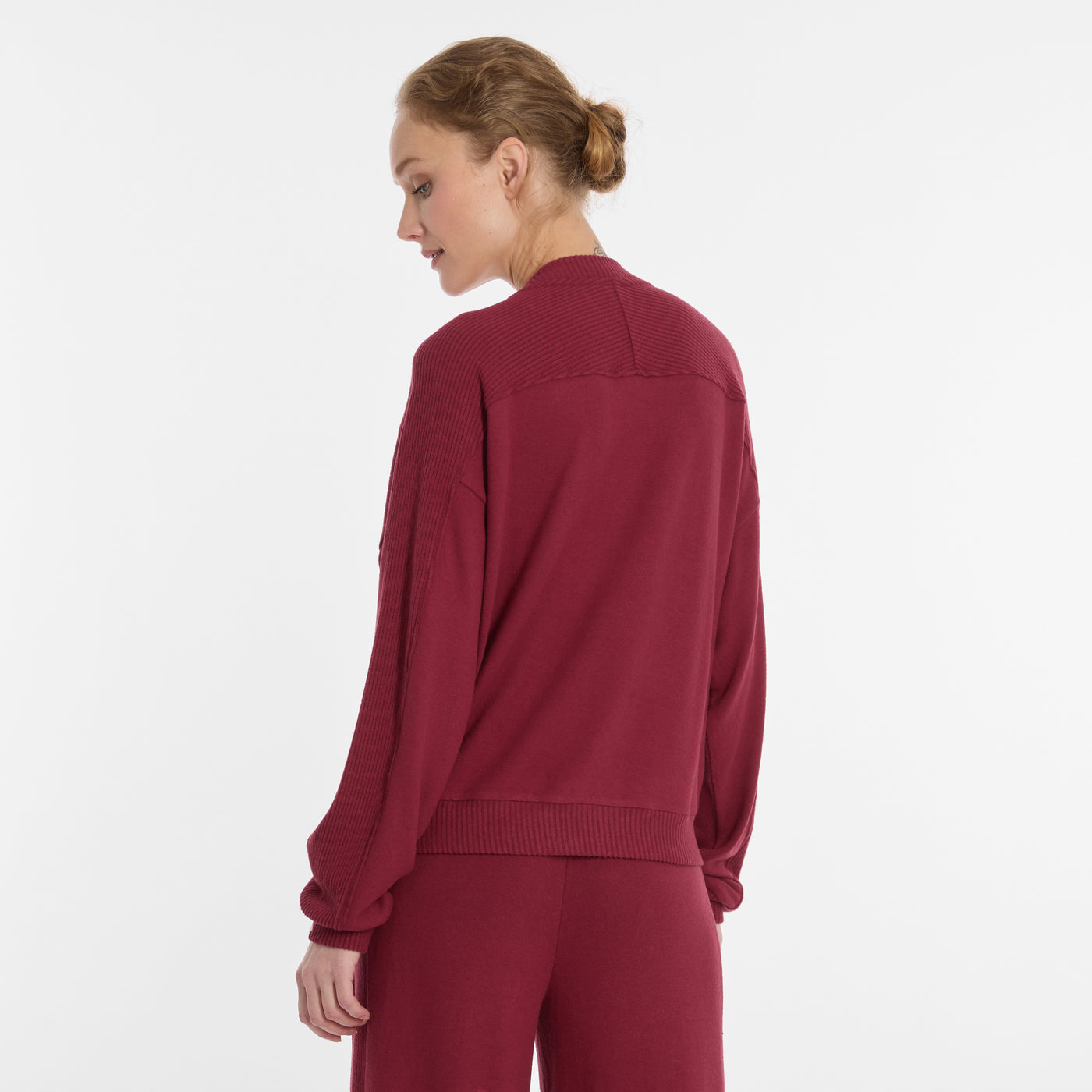 CLEUREN SWEATSHIRT - ivory or wine red